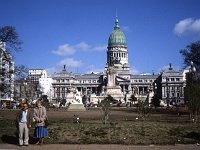 Roberto and Siv in front of the Parliament of Argentina