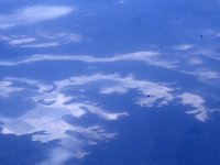 Flying over salt fields