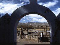 View out from the church of Uquia