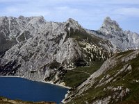 After crossing the Gafalljoch, we see the good, ol' Lünersee and the Sud-Schafgaffal and Zimba -- old friends.  sj88 38a008b