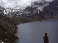 Looking from below the Lünerkrinne towards  the south side of the lake and the Gafalljoch  sj83 22b069 b