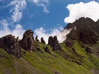 Lünerkrinne crags in clouds -- or is the other way around?  sj98 lunerkrinne clouds 1c