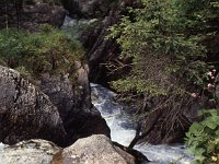 At one point, the torrent has eroded a chasm through the rocks.  sj85 27b060