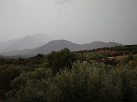 This was about the only rain we saw on Crete, seen from our balcony at Dalabelos. We spent five nights there on the north coast, enjoying the gorgeous view, delicious food, nice dogs, charming host and live Cretan music.  gr16 092010220 j
