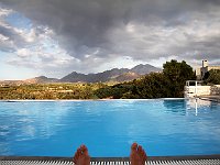 Relaxing at the pool and viewing the mountains to the east.  gr16 092017050 j ab