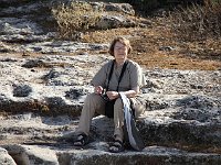 Swedish tourist at the Acropolis of Eleftherna  gr16 092015340 j