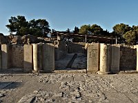 Golden pillars frame a corrider to the North Court.  gr16 092817101 s a