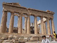 Swedish tourist at the Parthenon. You can't see her belly.  gr17 090911193 k