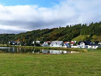 Houses near fjord