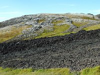 Different colors of dried lava