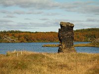 Nice pillar and autumn leaves