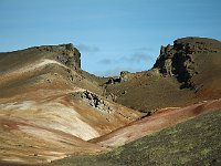 Krummaskarð chasm rifts the mountains apart near Námaskarð pass above Dalfjall.