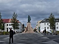 In front is a statue of Leif Ereicsson, first European known to have visited North America