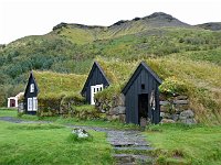 Thatched houses at the Skogar Folk Museum