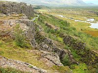 The Almannagjá rift extends north for 7.7 km.