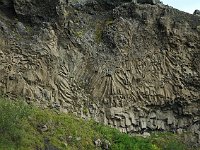 Amazing twisted basalt columns bear witness to tectonic forces.