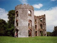 Tourist at the ruins  Shane's Castle