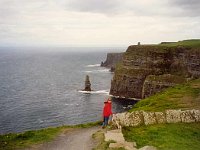 Tourist at the cliffs  Cliffs of Moher