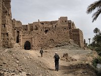 Ksar of Tamnougalt  John and guide outside the walls