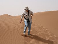 Erg Chigaga  Sliding down the side of a dune