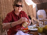 From desert to Marrakesh  Delicious couscous lunch at the carpet fabrique