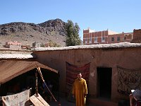 From desert to Marrakesh  Terrace of the carpet fabrique