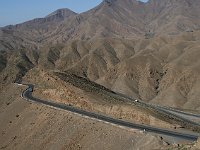 From desert to Marrakesh  Switchbacks coming down from Tichka Pass