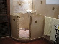Marrakesh  Groovy shower stall in our riad