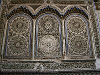 Fez  Gorgeous plaster work on a mosque wall
