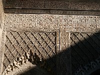 Fez  Plaster work in the Medersa Bou Inania