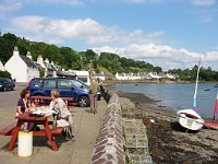 Lunch (delicious) at Plockton  Scottish HIghlands, August 2004