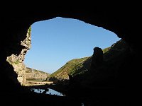 Looking out of Smoo Cave, near Durness  Scottish HIghlands, August 2004