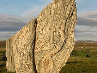 One of the beautiful Calanais standing stones  Scottish Highlands, June 2005