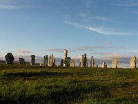 Calanais standing stones at sunset  Scottish Highlands, June 2005