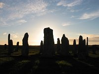 Calanais standing stones at sunset  Scottish Highlands, June 2005