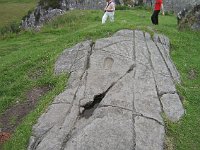 Stone with footprint on Dunadd (ruined fort)  Scottish Highlands, July 2006