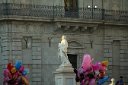 si13 052618361 j  Saint, lighted by the setting sun, and balloons in front of the Duomo