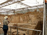 Ephesus  Tourist at the terrace houses, homes to the rich