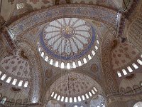Istanbul - Sultanahmet  The wonderful, light domes of the Sultan Ahmed Mosque, seem almost to float overhead