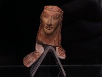 Selçuk Museum  Very small ceramic -- looks like a smiling face capping a flask
