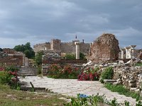 Basilica of St Jean, Selçuk  Behind the Basilica looms the Citadel