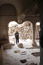 Cappadocia  Swedish tourist in the Kubbeli Kilise