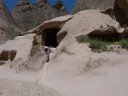 Cappadocia  Going up, the path is sometimes quite narrow.