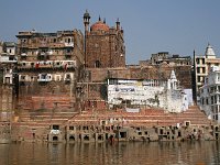 Panchaganga Ghat and  the Alamgir Mosque, built by the Mughal emperor Aurangzeb