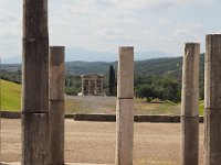 The Heroon (or mausoleum) stands at the southern end of the stadium, beyond the double row of columns of the northern stoa.  gr17 092010461 k