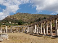 The northeastern corner, with Mount Ithomi in the background. There are ruins of a temple to Zeus on the mountain top.  gr17 092010491 k rab