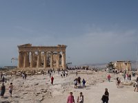 The top of the Acropolis, Parthenon on the left, Erechtheion on the right. It's really quite bare.  gr17 090911241 k