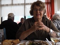 We found a taverna, the Black Pirate, which, despite its name, was so nice (especially the nice blond lady who waited on us) that we adopted it as our cantine. Lots of locals ate there too, some of whom you can see beside this happy customer.  gr18 092812310 k