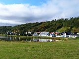 Houses near fjord