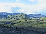View towards higher mountains